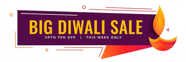 Big diwali sale and promotional banner design