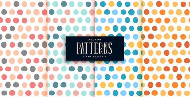 Free vector big dots circles pattern set of four