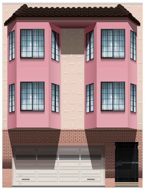 A big pink building