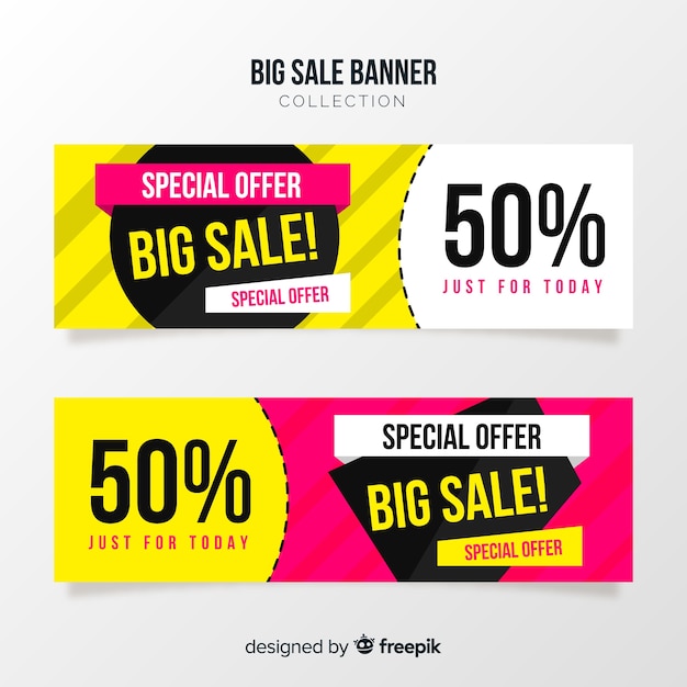 Free vector big sale banner concept