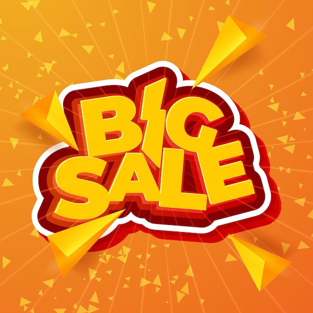 Big sale banner design. vector illustration