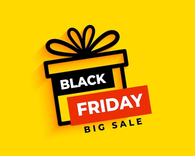 Free Vector big sale black friday sale yellow poster design