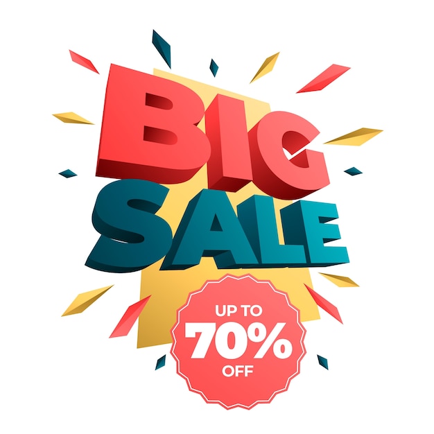 Big sale colorful 3d banner