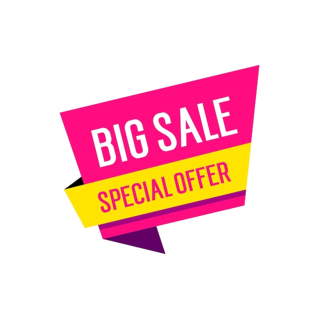 Big Sale Lettering on Speech Bubble