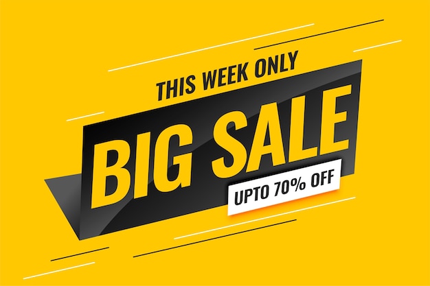 Big sale modern promotional banner design template