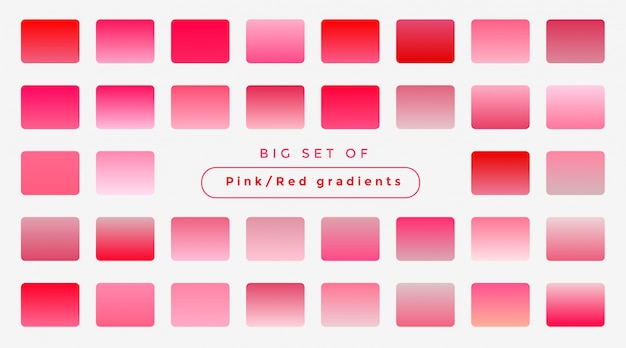 Big set of soft pink gradients