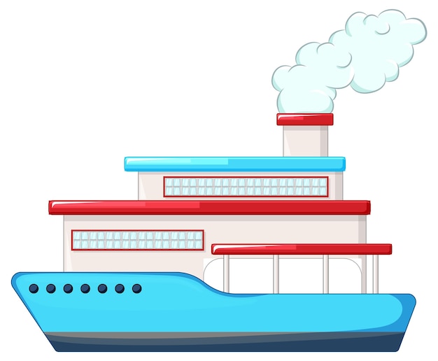 Free Vector big ship in blue color