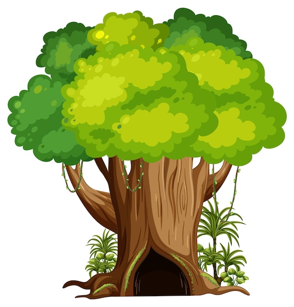 Big tree isolated cartoon