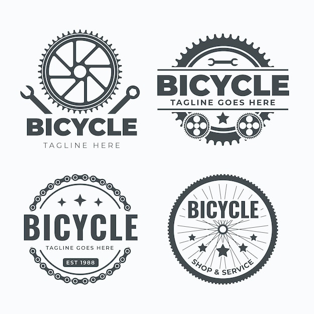 Bike logo template collection