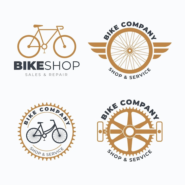 Bike logo template collection