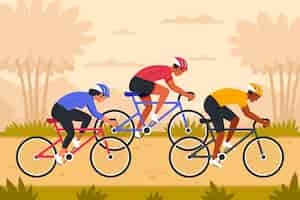 Free vector bike race sport illustration