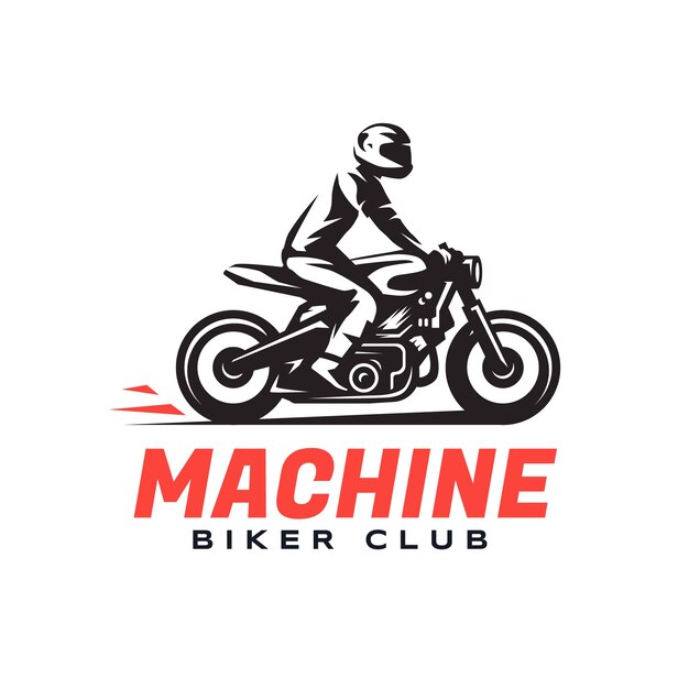 Biker logo template design