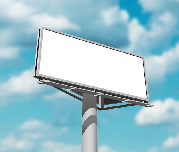 Billboard against sky background day image