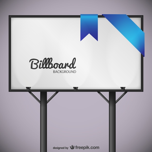 Free Vector billboard with blue lace