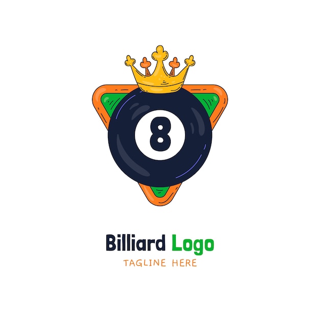 Free vector billiard  logo design template