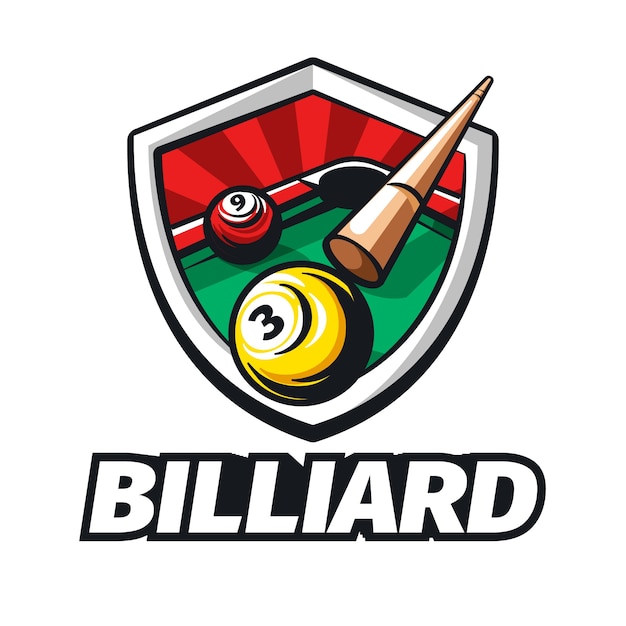 Free vector billiard  logo design template