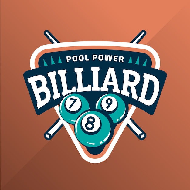 Free vector billiard  logo design template