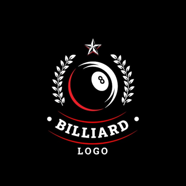 Free vector billiard  logo design template