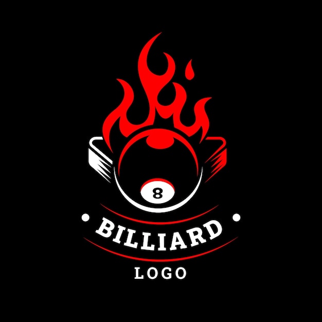 Free vector billiard  logo design template