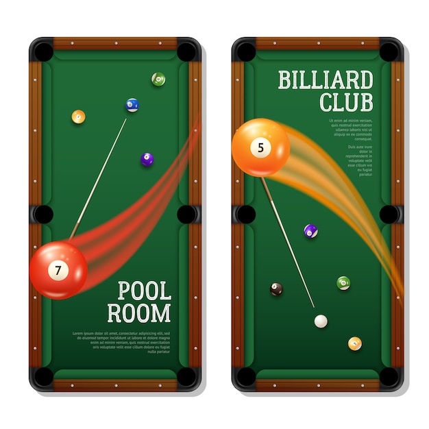 Billiards Banners Set 