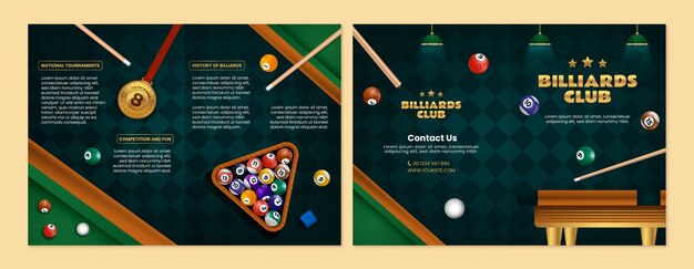 Billiards club template design