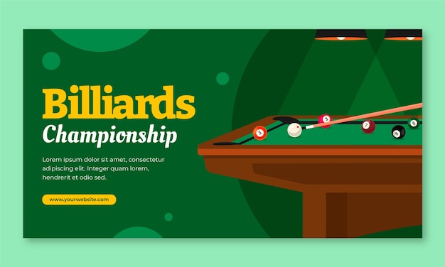 Free Vector billiards club template design