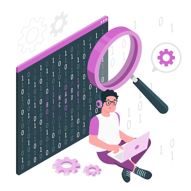 Binary code concept illustration