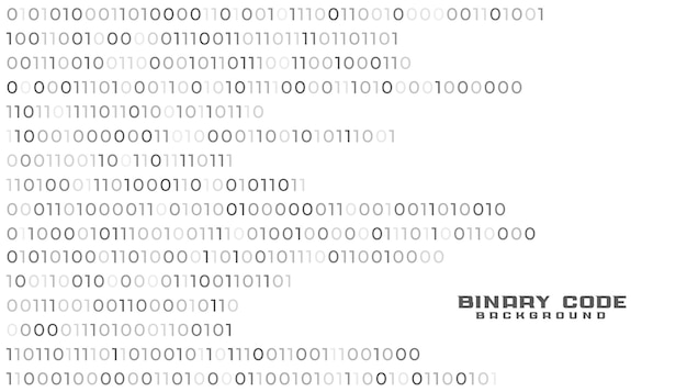 Free Vector binary code network technology white background 