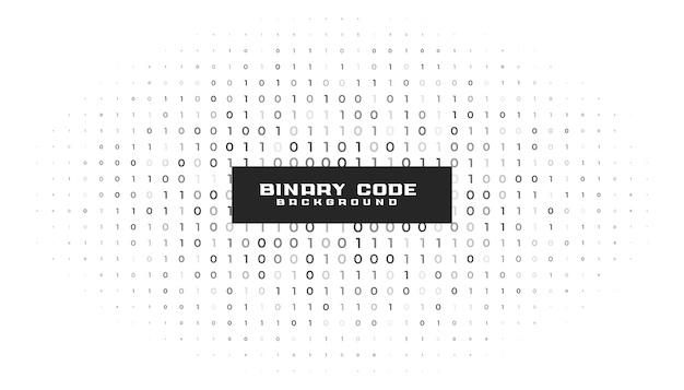 Free Vector binary code numbers white background 