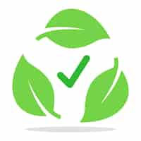 Free vector biodegradable recycle leaves sign