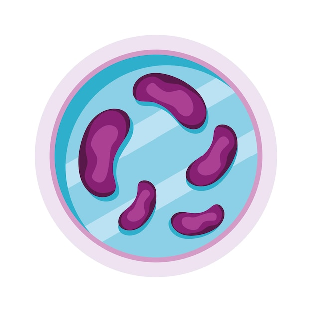 Free vector biology icon of bacteria