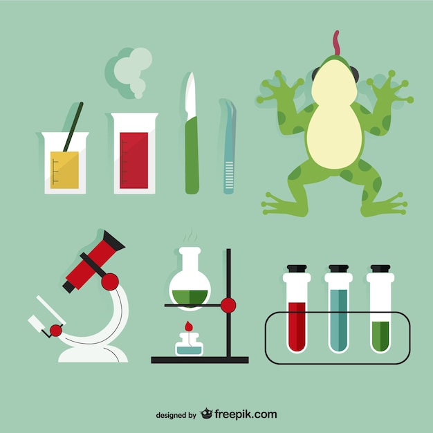 Free vector biology laboratory elements