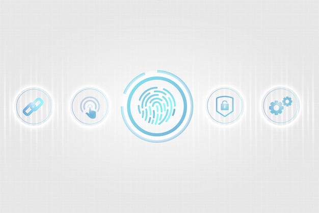 Free Vector biometric security concept