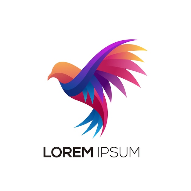 Free Vector bird colorful logo gradient vector