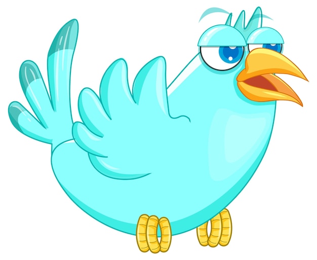 Free Vector bird with blue feathers