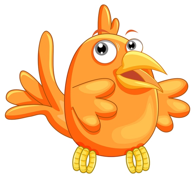 Free Vector bird with orange feathers