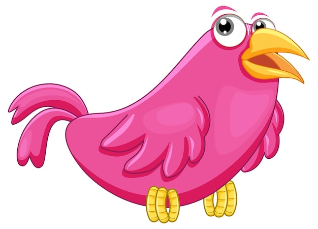 Free vector bird with pink feather