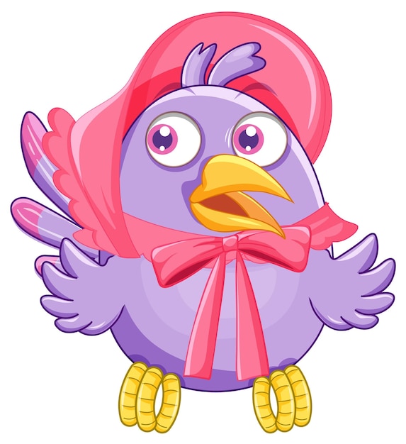 Free vector bird with purple feathers