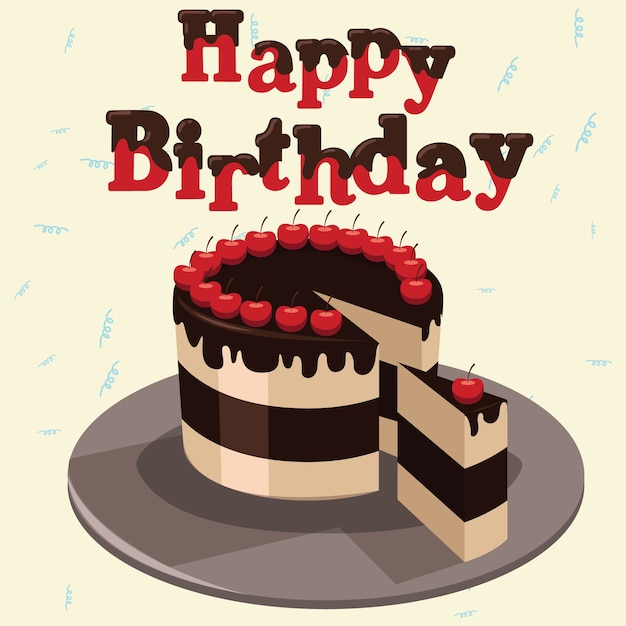 Free Vector birthday background design