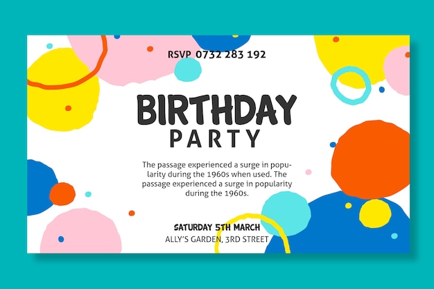 Birthday banner concept