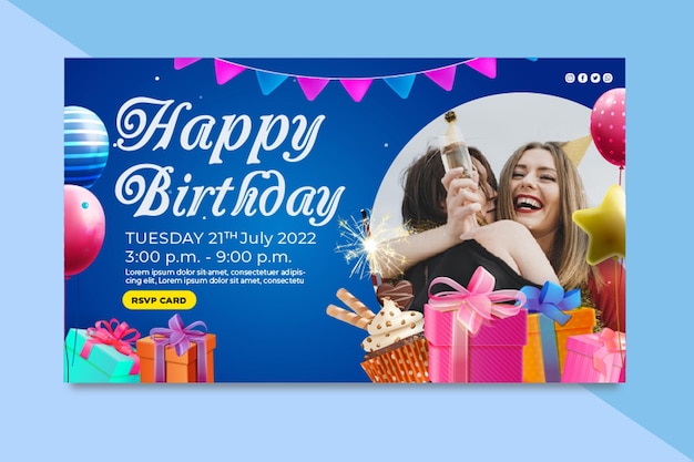 Birthday banner template