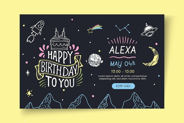 Free vector birthday banner template