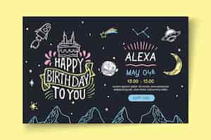 Free vector birthday banner template