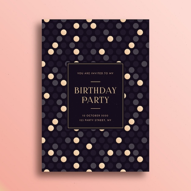 Free vector birthday card template elegant design