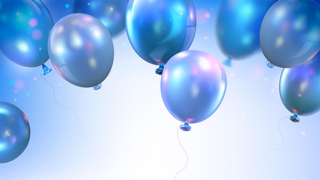 Free Vector birthday congratulation banner with balloons