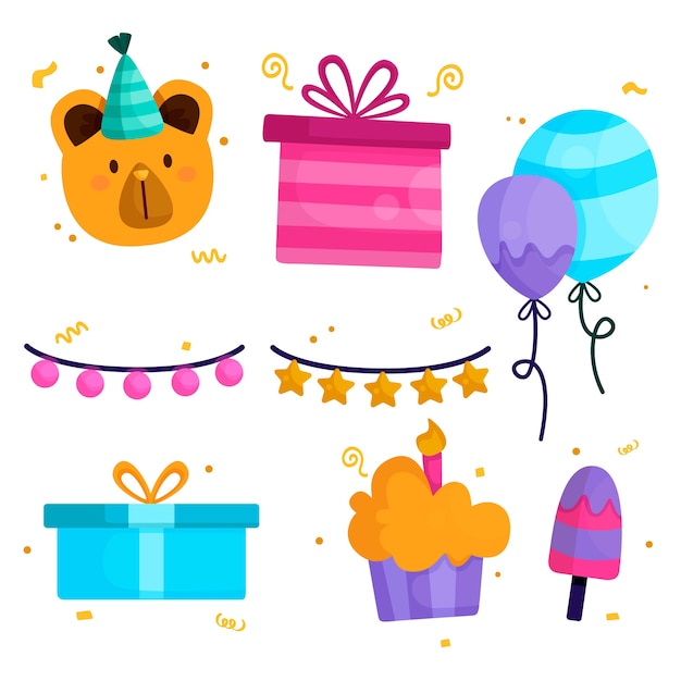 Birthday decoration elements pack