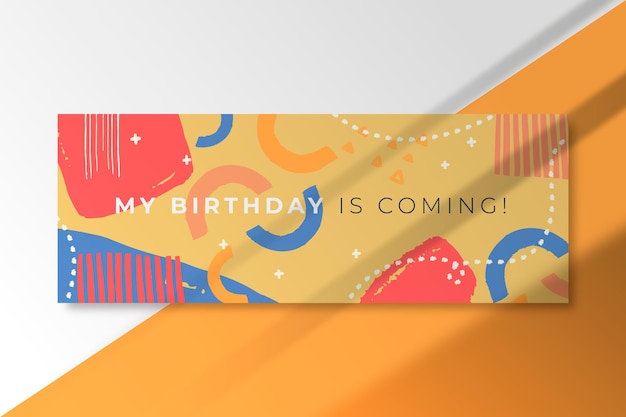 Birthday facebook cover template 