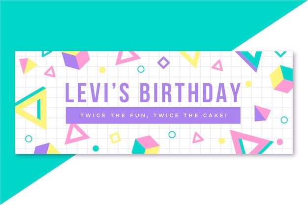 Birthday facebook cover template 