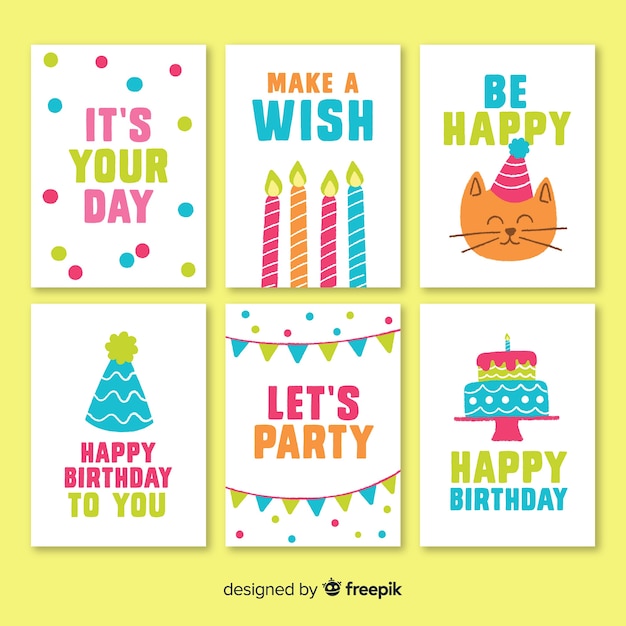 Birthday invitation card collection