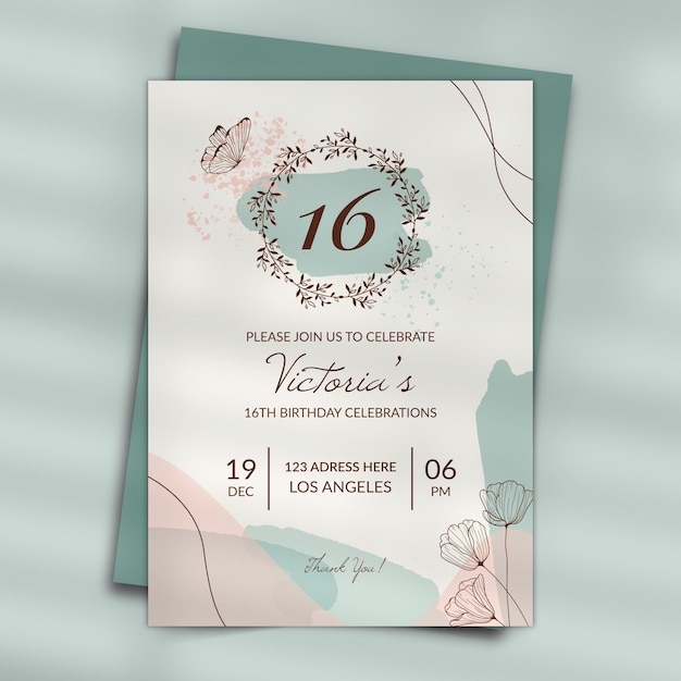 Birthday invitation style